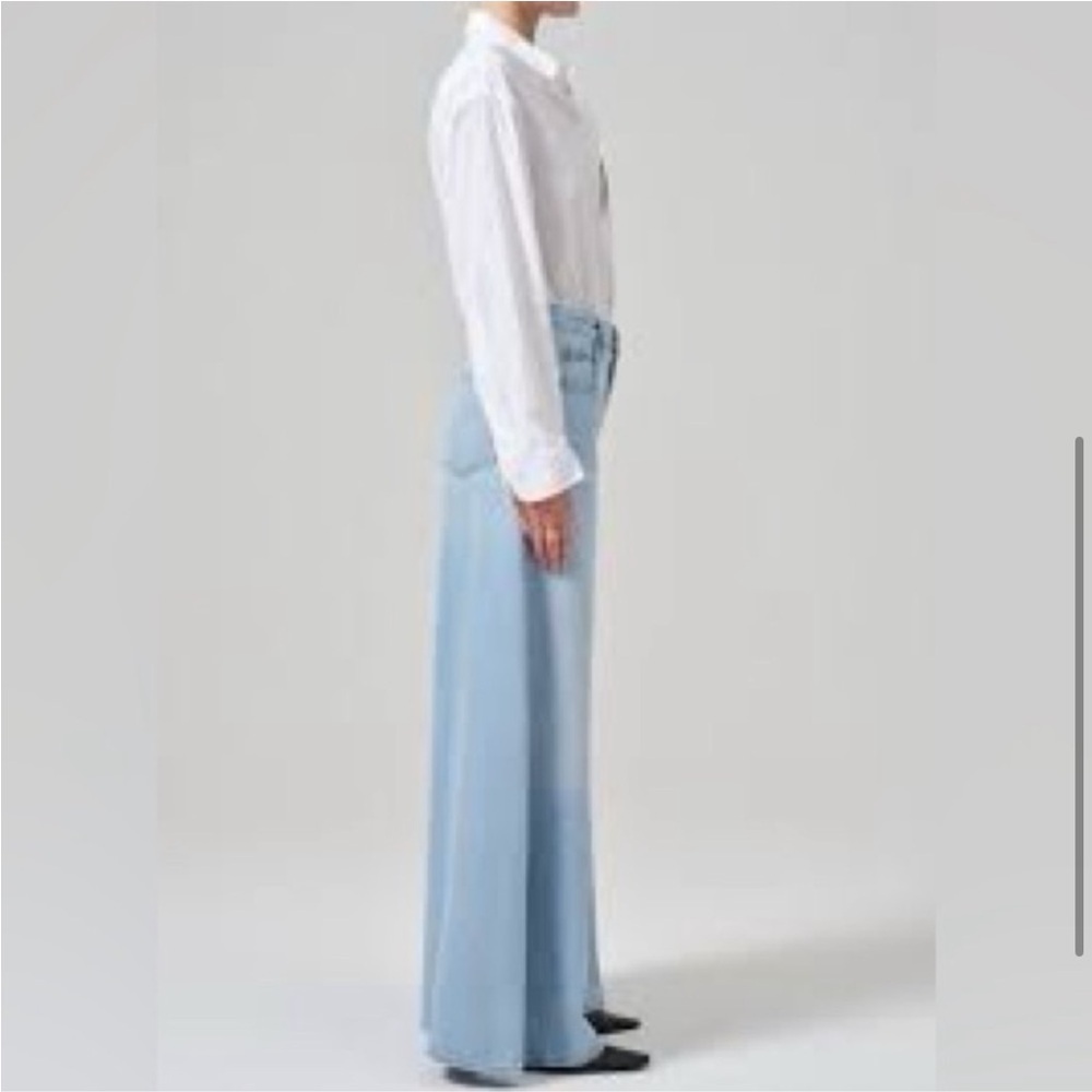 NWT Citizens of Humanity Denim Jeans Amari Ultra Light Wash Wide Leg 25 fit 26​ - Picture 4 of 5